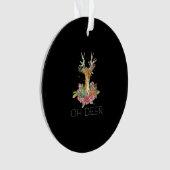 Oh Deer Cute Colorful Deer MinimalAcrylic Ornament オーナメント (正面)