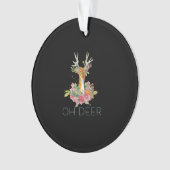 Oh Deer Cute Colorful Deer MinimalAcrylic Ornament オーナメント (正面)