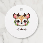 Oh Deer Cute Deer Minimal Design フェイバータグ (正面)