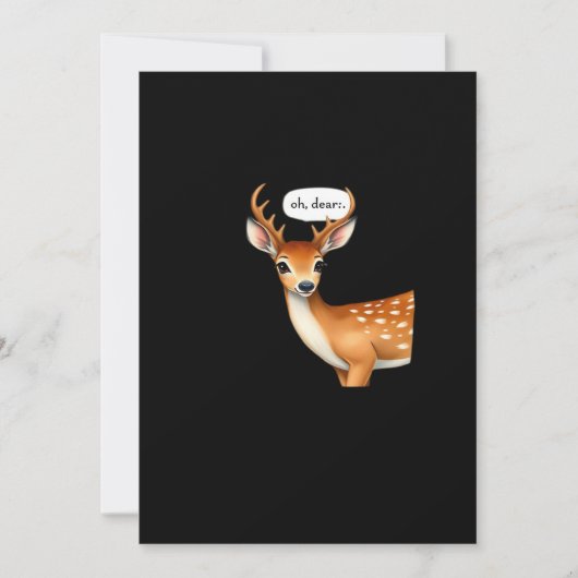 Oh Deer Cute Punny Deer Saying Whimsical Quote シーズンカード (正面)