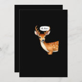 Oh Deer Cute Punny Deer Saying Whimsical Quote シーズンカード (正面/裏面)