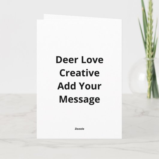 Oh Deer Deer Love Save The DeeFolded Greeting Card カード (裏面)