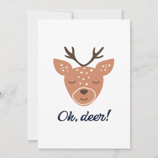 Oh Deer Deer Love Save The Deer CFlat Holiday Card シーズンカード (正面)