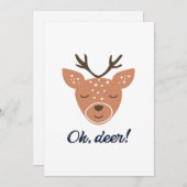 Oh Deer Deer Love Save The Deer CFlat Holiday Card シーズンカード (正面/裏面)