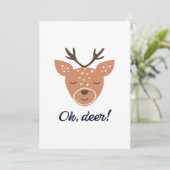 Oh Deer Deer Love Save The Deer CFlat Holiday Card シーズンカード (スタンド正面)