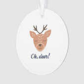 Oh Deer Deer Love Save The Deer CrAcrylic Ornament オーナメント (正面)