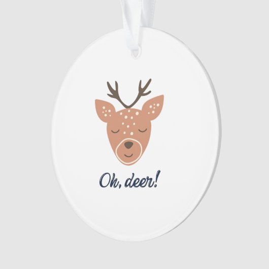 Oh Deer Deer Love Save The Deer Creative Design オーナメント (正面)