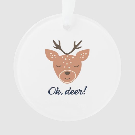 Oh Deer Deer Love Save The Deer Creative Design オーナメント (正面)
