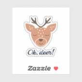 Oh Deer Deer Love Save The Deer Creative Design  シール (シート)