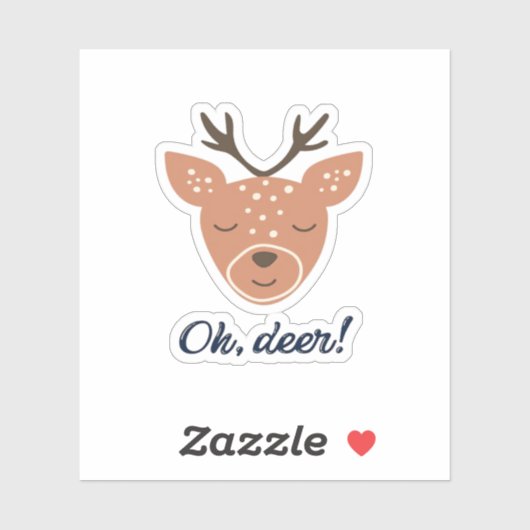 Oh Deer Deer Love Save The Deer Creative Design  シール (シート)