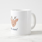Oh Deer Deer Love Save The Deer Creative Design  ジャンボコーヒーマグカップ (正面右)