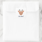 Oh Deer Deer Love Save The Deer Creative Design スクエアシール (バッグ)