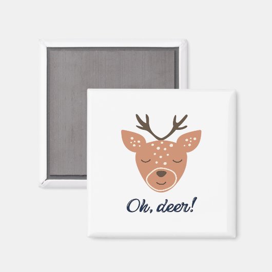 Oh Deer Deer Love Save The Deer Creative Design マグネット (正面/裏面)