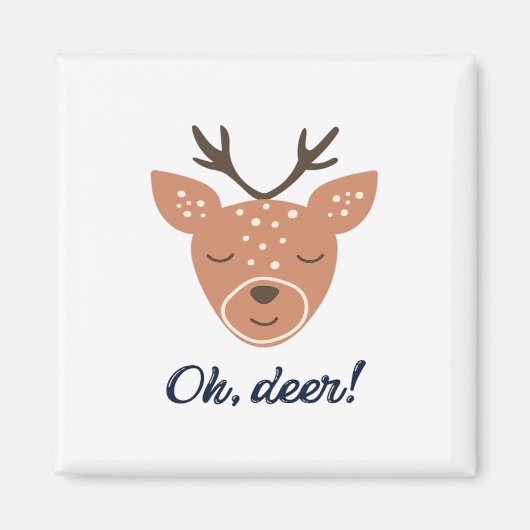 Oh Deer Deer Love Save The Deer Creative Design マグネット (正面)