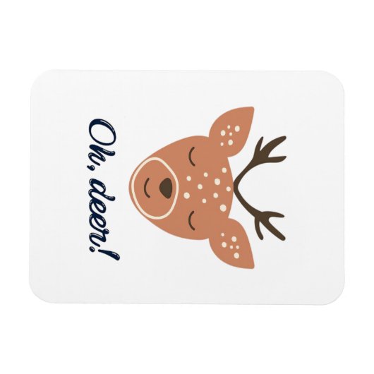 Oh Deer Deer Love Save The Deer Creative Design  マグネット (横)