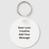 Oh Deer Deer Love Save The Deer Creative DKeychain キーホルダー (裏面)