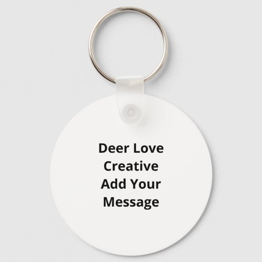 Oh Deer Deer Love Save The Deer Creative DKeychain キーホルダー (裏面)