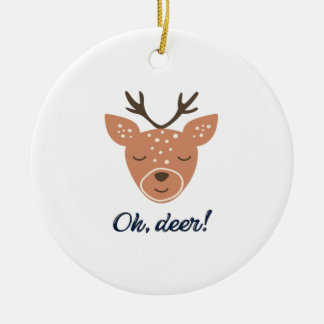 Oh Deer Deer Love Save The Deer Creative DOrnament セラミックオーナメント