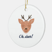 Oh Deer Deer Love Save The Deer Creative DOrnament セラミックオーナメント (左)