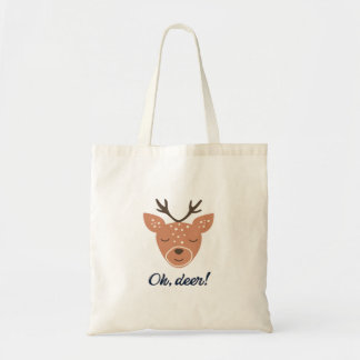 Oh Deer Deer Love Save The Deer Creative DTote Bag トートバッグ