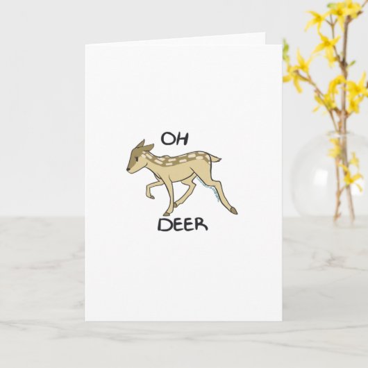 Oh Deer Elegant Timeless Style カード (黄色い花)