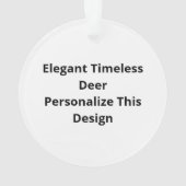 Oh Deer Elegant Timeless Style Acrylic Ornament オーナメント (裏面)