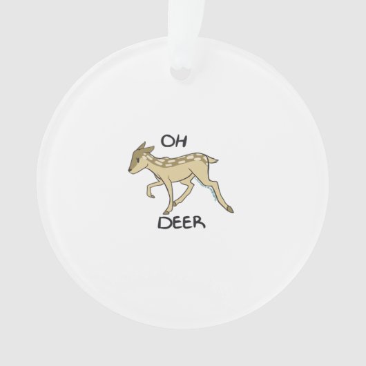 Oh Deer Elegant Timeless Style Acrylic Ornament オーナメント (正面)