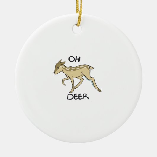 Oh Deer Elegant Timeless Style Ornament セラミックオーナメント (正面)