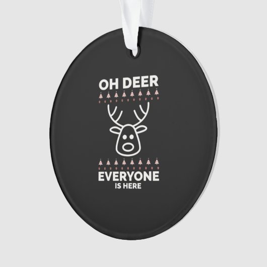 Oh Deer Everyone Is Here Modern Style オーナメント (正面)