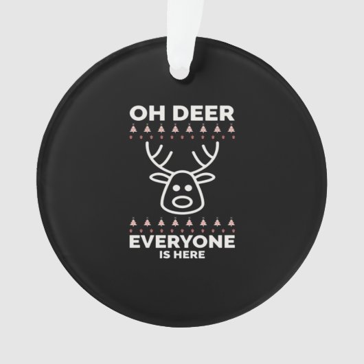 Oh Deer Everyone Is Here Modern Style オーナメント (正面)
