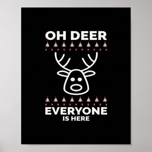 Oh Deer Everyone Is Here Modern Style  ポスター (正面)