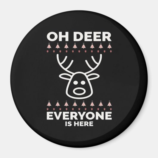 Oh Deer Everyone Is Here Modern Style  マグネット (正面)