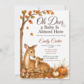 Oh Deer Fall ベビーシャワー 招待状 (正面)