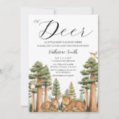Oh Deer Forest Baby Shower Invitation 招待状 (正面)