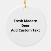 Oh Deer Fresh Modern Design セラミックオーナメント (裏面)
