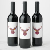 Oh Deer Fresh Modern Design  ワインラベル (ボトル)