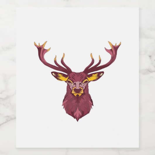 Oh Deer Fresh Modern Design  ワインラベル (シングルラベル)