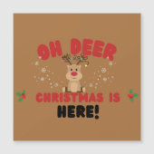 Oh Deer – Funny Reindeer Christmas Card  (正面)