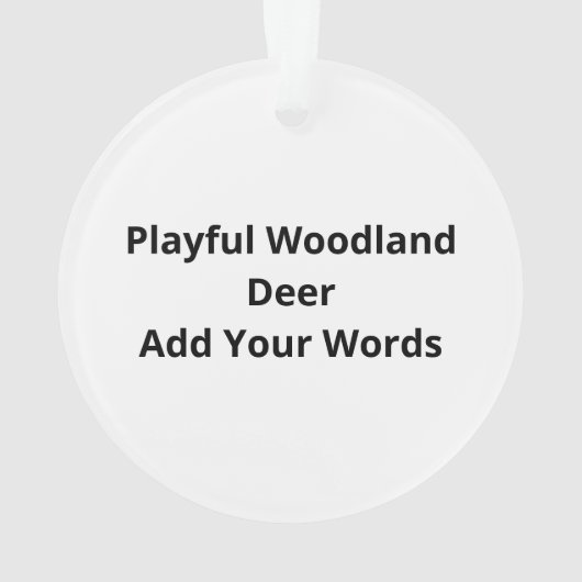 Oh Deer Funny Style Design オーナメント (裏面)