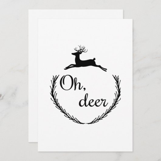 Oh Deer Funny Style Design シーズンカード (正面/裏面)