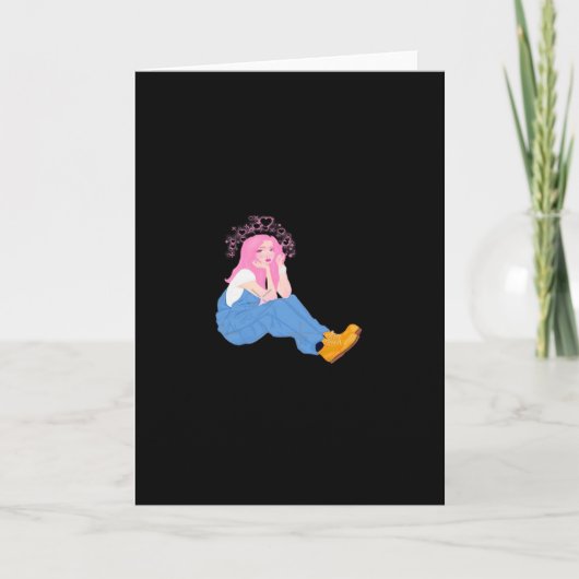 Oh Deer Graphic Artistic DesigFolded Greeting Card カード (正面)