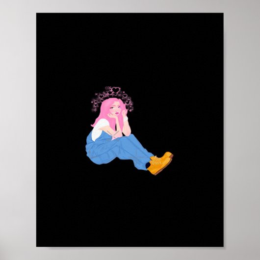 Oh Deer Graphic Artistic Design ポスター (正面)