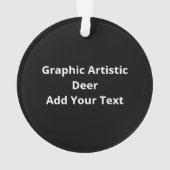 Oh Deer Graphic Artistic Design Acrylic Ornament オーナメント (裏面)