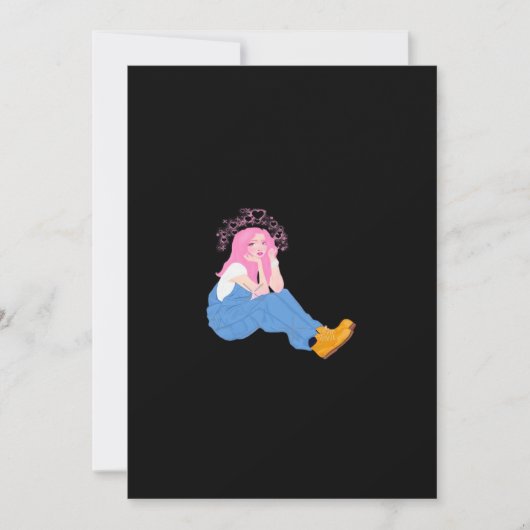 Oh Deer Graphic Artistic Design Flat Holiday Card シーズンカード (正面)