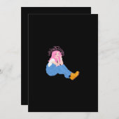 Oh Deer Graphic Artistic Design Flat Holiday Card シーズンカード (正面/裏面)