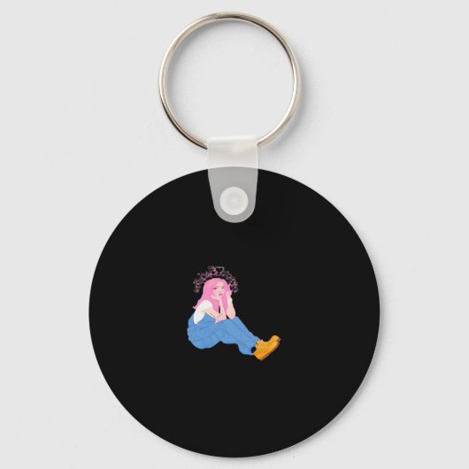Oh Deer Graphic Artistic Design Keychain キーホルダー (正面)