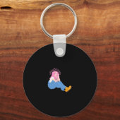Oh Deer Graphic Artistic Design Keychain キーホルダー (正面)