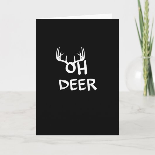 Oh Deer Hunter Rustic Outdoor Design カード (正面)