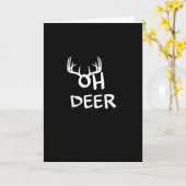 Oh Deer Hunter Rustic Outdoor Design カード (黄色い花)