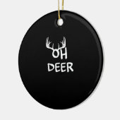 Oh Deer Hunter Rustic Outdoor Design セラミックオーナメント (左)
